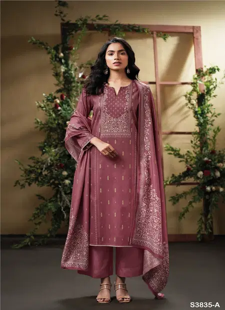 Nesha 3835 By Ganga Corduroy Online Designer Salwar Suit Wholesale Online